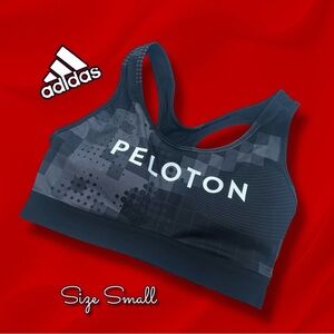 Adidas Peloton Graphic Black Sports Bra Size Small